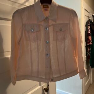 Pink dressy bomber jacket